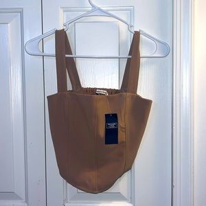 Abercrombie Corset brown top